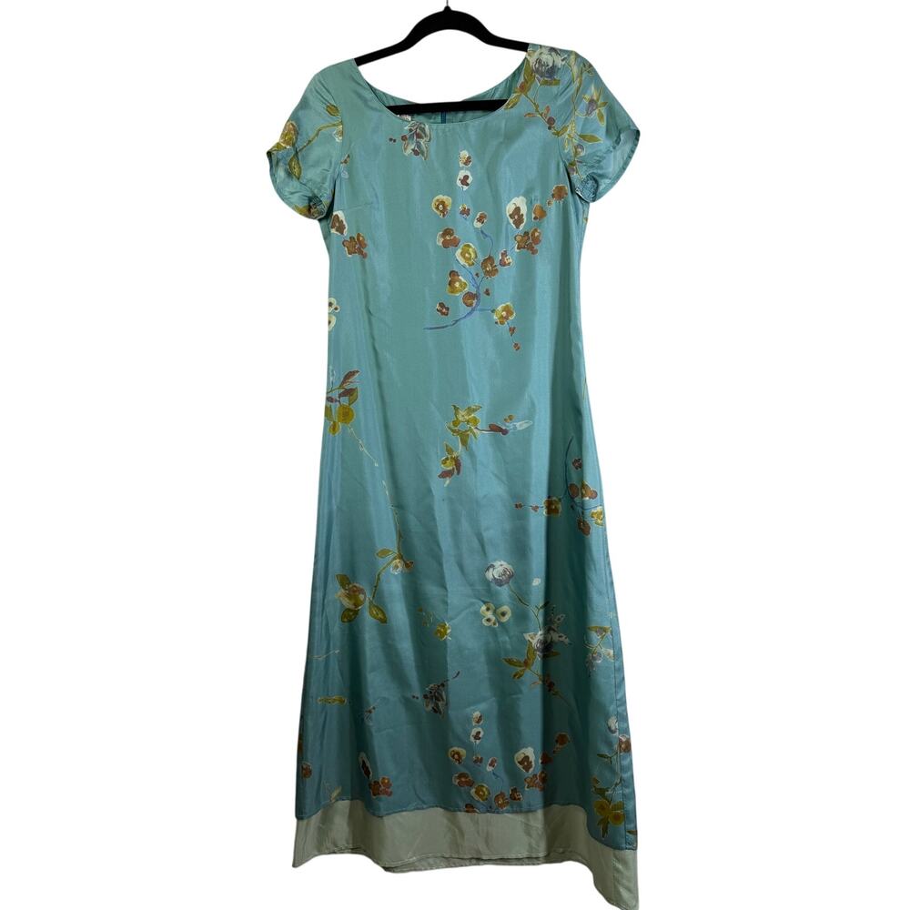 ARMAND VENTILO‎ COLLECTION Dress 38 (US 6) Silk Maxi Watercolor Floral Print Lux